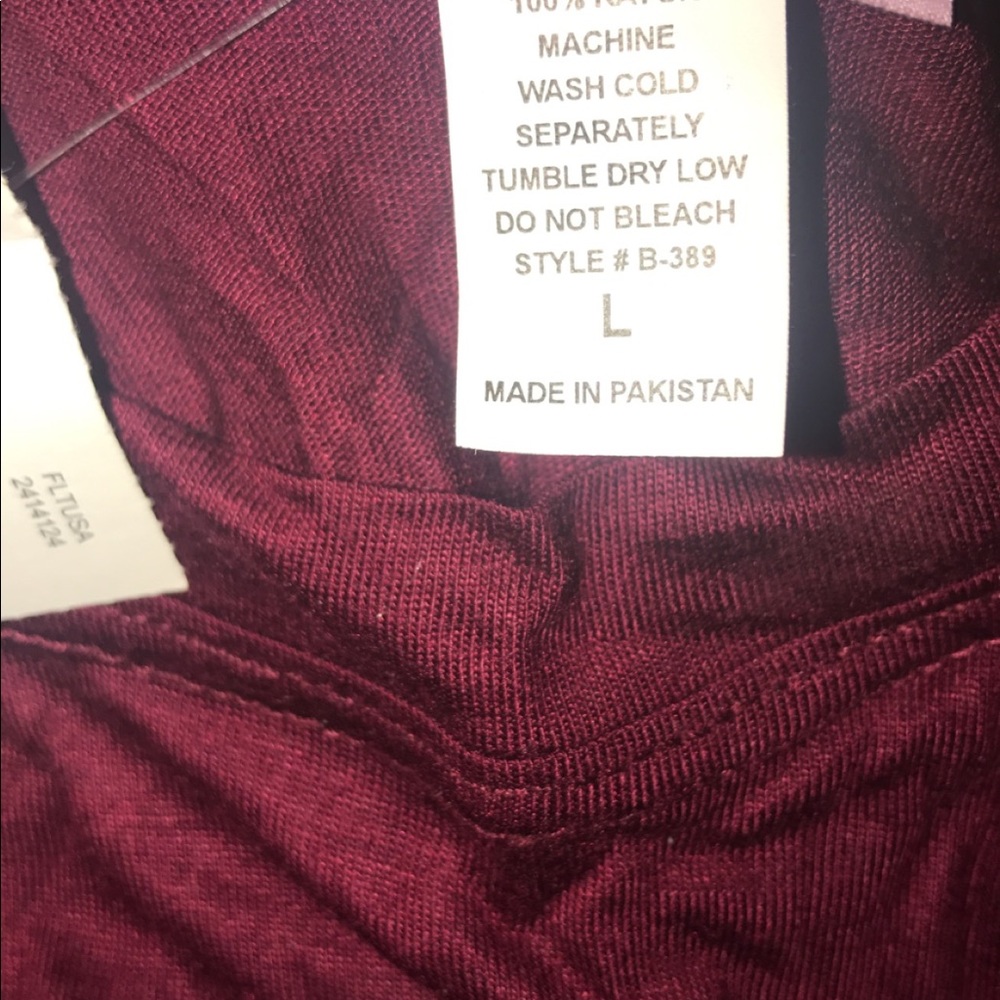 Maroon top